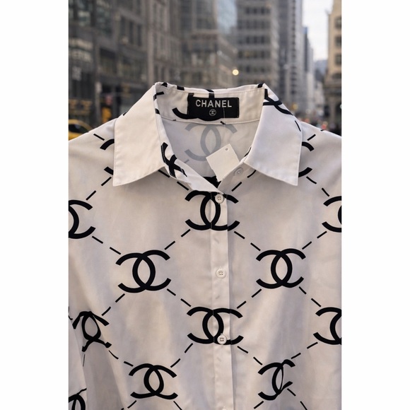 High Fashion White Button Down Lux 
Shirt! - Picture 3 of 7